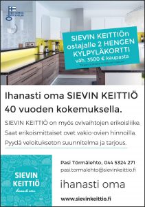 Sievin Keittiö ilmoitus huhtikuu 2018